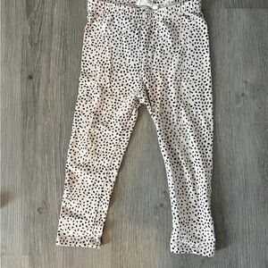 Kids Black and Cream Dot Leggings